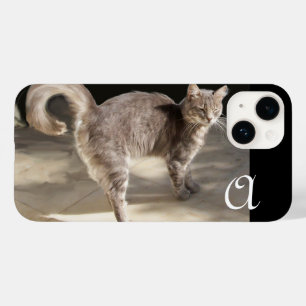 COQUE Case-Mate iPhone CHAT TURQUE MONOGRAMME