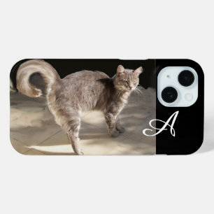 COQUE Case-Mate iPhone CHAT TURQUE MONOGRAMME