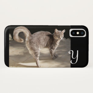 COQUE Case-Mate POUR iPhone CHAT TURQUE MONOGRAMME