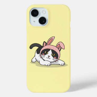 Coque Case-Mate iPhone Chat Tuxedo Adorable en Chapeau de Lapin Rose Aest