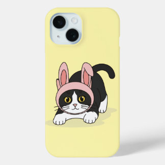 Coque Case-Mate iPhone Chat Tuxedo Adorable en Chapeau de Lapin Rose Esth