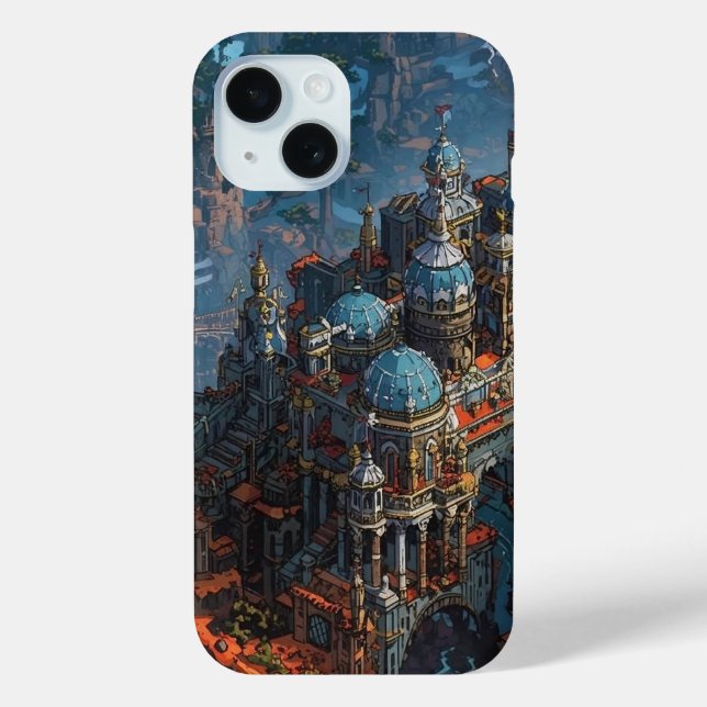 Coques Case-Mate iPhone « Château de fantasy épique Isométrique Pixel Art  (Verso)