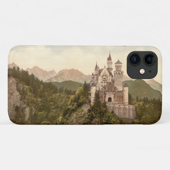 Coques Case-Mate iPhone Château de Neuschwanstein, Bavière, Allemagne (Dos (Horizontal))