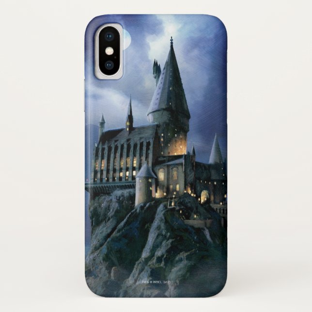 Coques Case-Mate iPhone Château Harry Potter | Hogwares à lune (Dos)