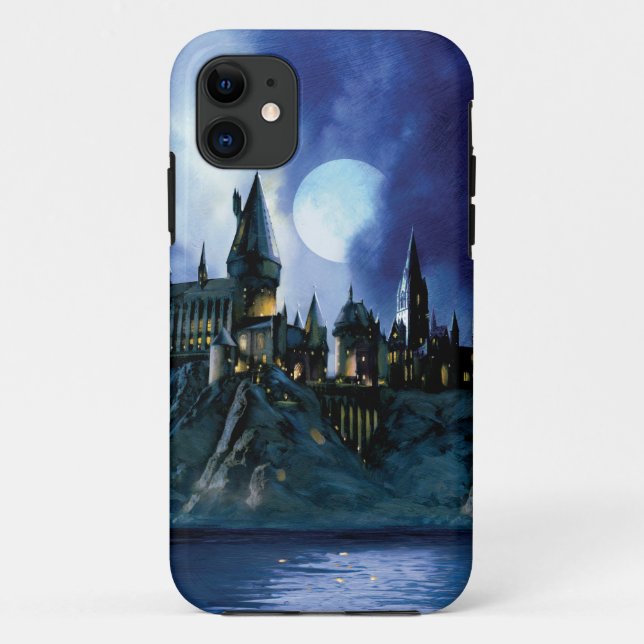 Coques Case-Mate iPhone Château Harry Potter | Poudlard la nuit (Dos)