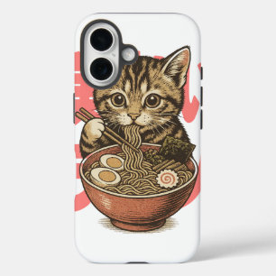 Coque Pour iPhone 16 Chaton au délicieux Ramen