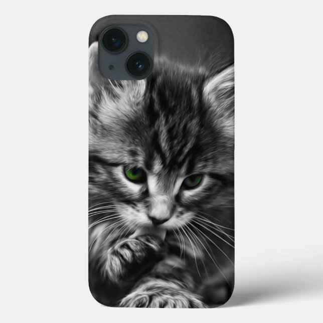 Coques Case-Mate iPhone Chaton aux yeux verts (Verso)