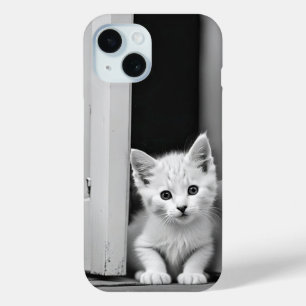 Coque Case-Mate iPhone Chaton Blanc À La Porte