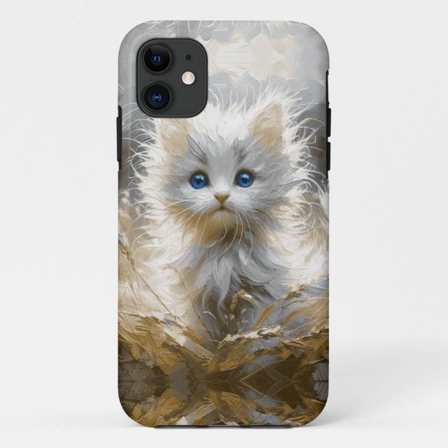 Coques Case-Mate iPhone Chaton blanc précieux (Dos)
