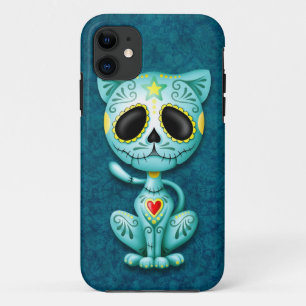 Coque iPhone 11 Chaton bleu de sucre de zombi