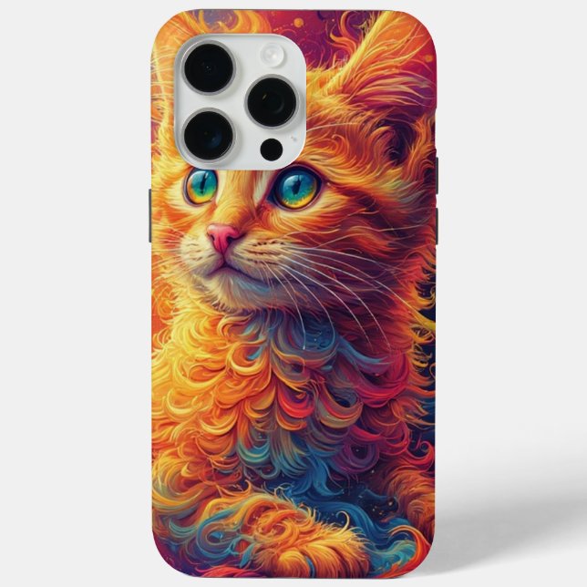 Coques Case-Mate iPhone Chaton Fractal  (Verso)