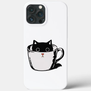 Case-Mate iPhone Case Chaton noir avec nez rouge caché dans une tasse