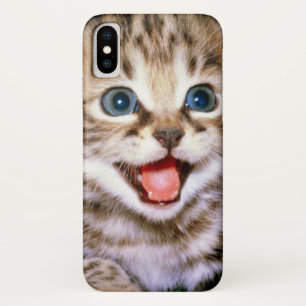 Coque iPhone X Chaton pelucheux adorable mignon