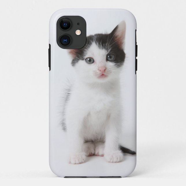 Coques Case-Mate iPhone Chaton repéré par noir (Dos)