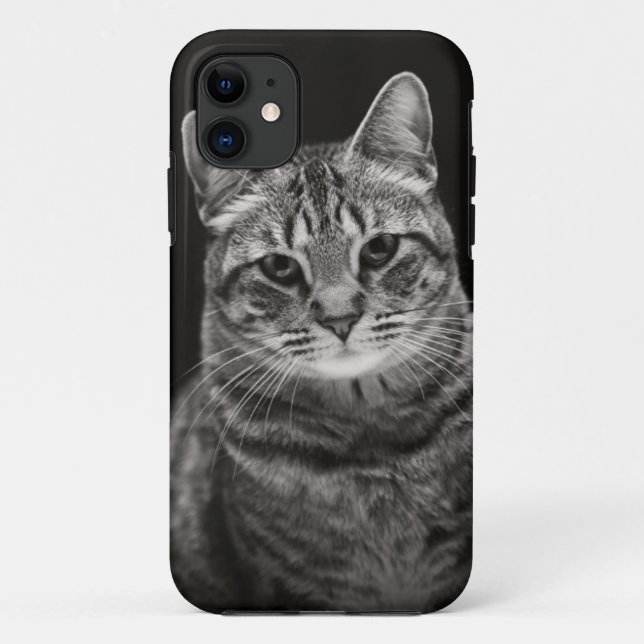 Coques Case-Mate iPhone Chaton tigré noir (Dos)
