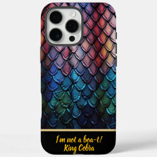 Coque iPhone 16 Pro Max Chatoyant serpent multicolore à la lumière naturel