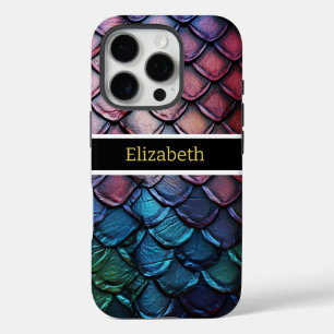 Coque iPhone 16 Pro Chatoyant serpent multicolore à la lumière naturel