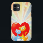 Etui iPhone Case-Mate Chats amoureux<br><div class="desc">Illustration of sweet cat in love,  cartoon style</div>
