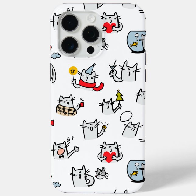 Coques Case-Mate iPhone Chats amusants, lait et magie. (Verso)