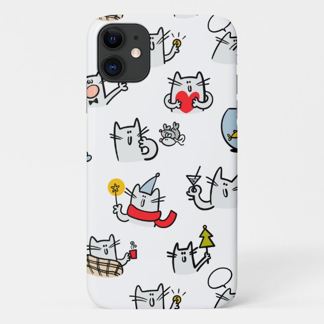 Coques Case-Mate iPhone Chats amusants, lait et magie. (Dos)