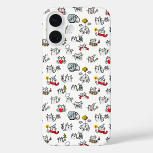 Coque Pour iPhone 16 Chats amusants, lait et magie.
