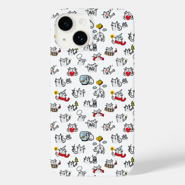 Coques Case-Mate iPhone Chats amusants, lait et magie. (Verso)