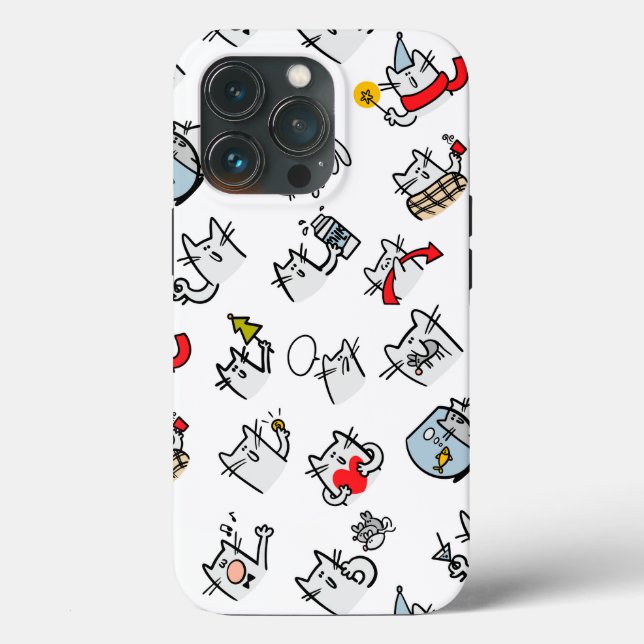 Coques Case-Mate iPhone Chats amusants, lait et magie. (Verso)