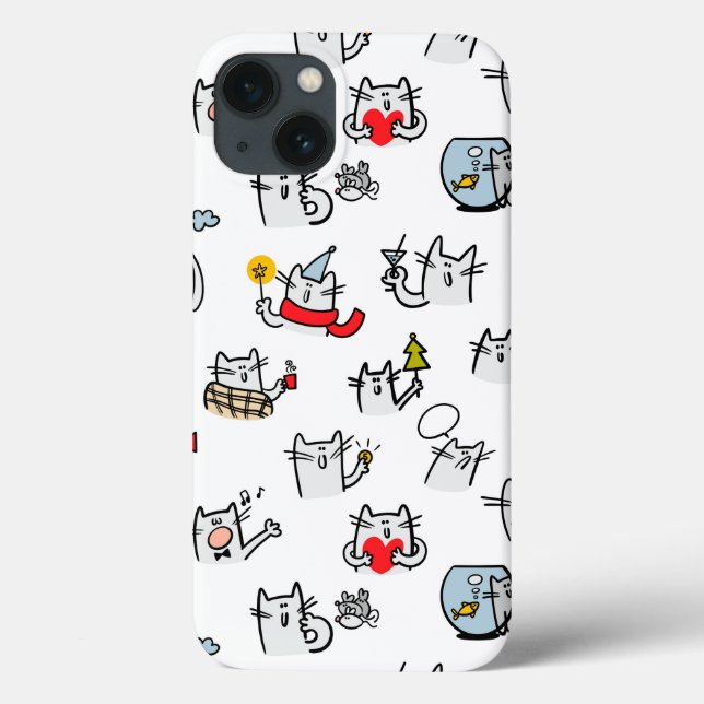 Coques Case-Mate iPhone Chats amusants, lait et magie. (Verso)