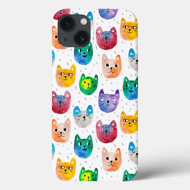 Coques Case-Mate iPhone Chats aquarelles et amis (Verso)