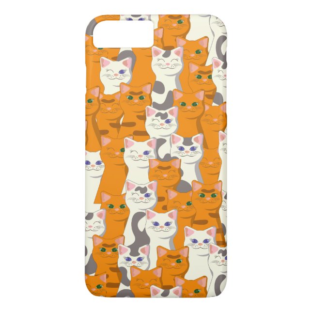 Coques Case-Mate iPhone Chats blancs et gingembre motif yeux verts yeux bl (Dos)
