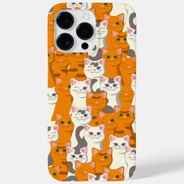 Coques Case-Mate iPhone Chats blancs et gingembre motif yeux verts yeux bl (Verso)