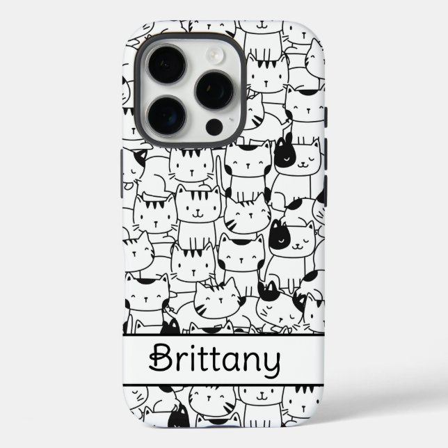 Coques Case-Mate iPhone Chats Blancs Et Noirs (Verso)