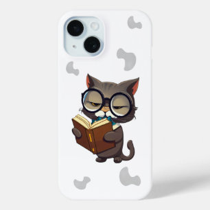 Coque Case-Mate iPhone Chats cool portant des lunettes Lire le livre
