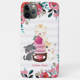 Case-Mate iPhone Case Chats de dessin animé floraux fantaisistes Gâteau