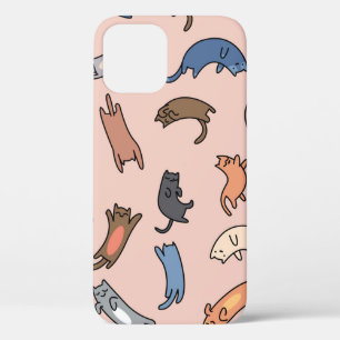 Case-Mate iPhone Case Chats de gribouillis motifs sans couture, illustra