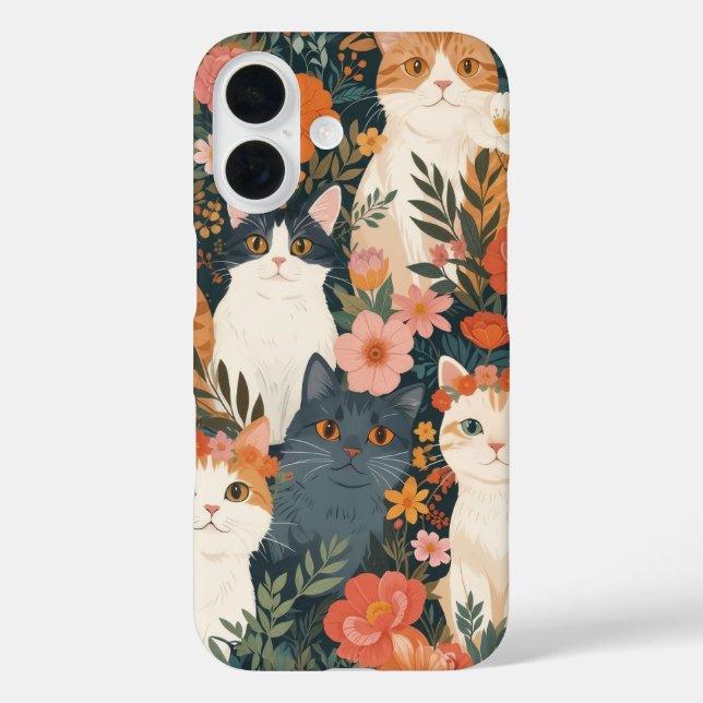 Coques Case-Mate iPhone Chats de jardin fantaisistes (Verso)