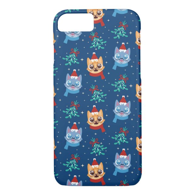 Coques Case-Mate iPhone Chats de Noël mignons (Dos)