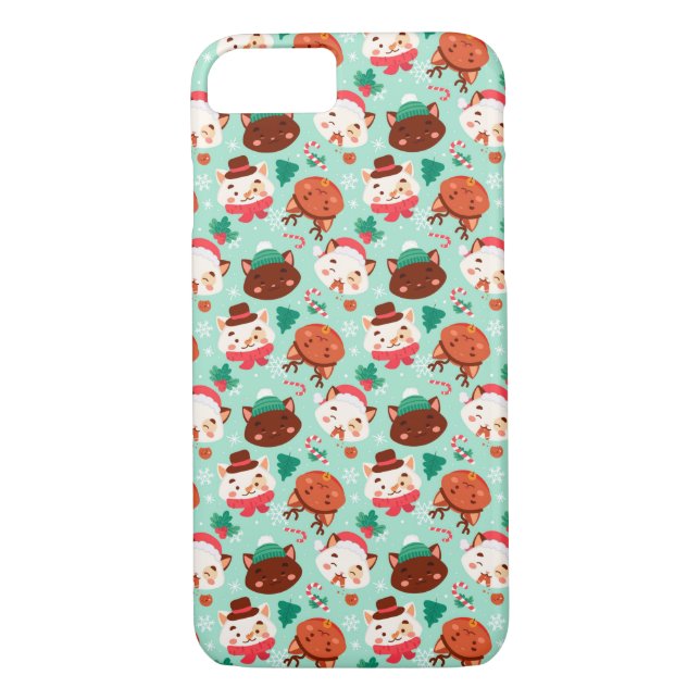 Coques Case-Mate iPhone Chats de Noël mignons Coque-coque iphone Mate (Dos)