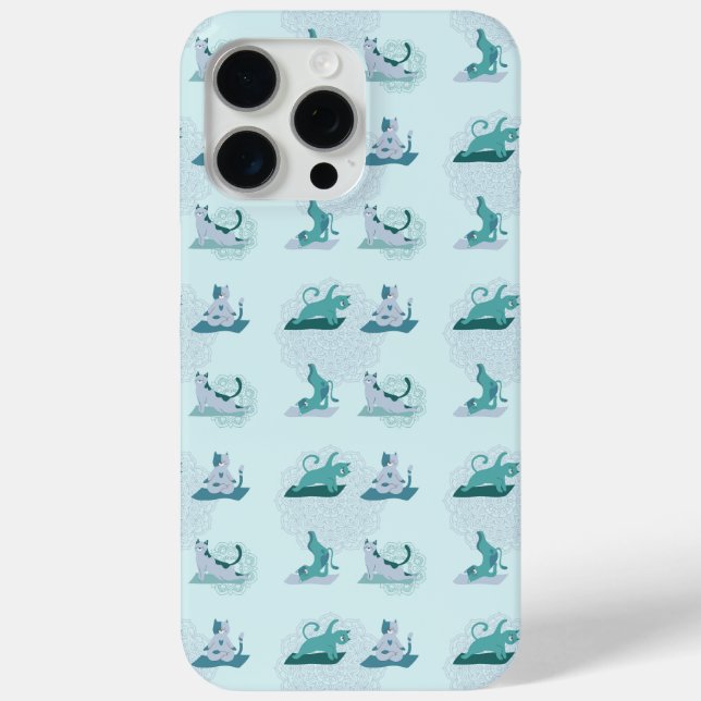 Coques Case-Mate iPhone Chats de Yoga Verts (Verso)