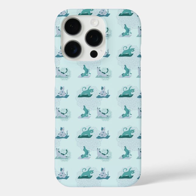 Coques Case-Mate iPhone Chats de Yoga Verts (Verso)