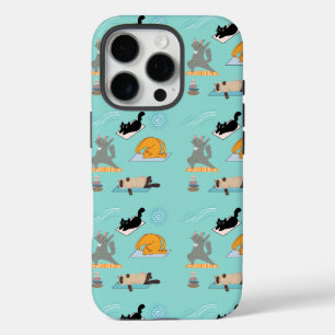 Coque iPhone 16 Pro Chats drôles au yoga