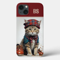 Chats écossais déguisé - chats tartans charmants