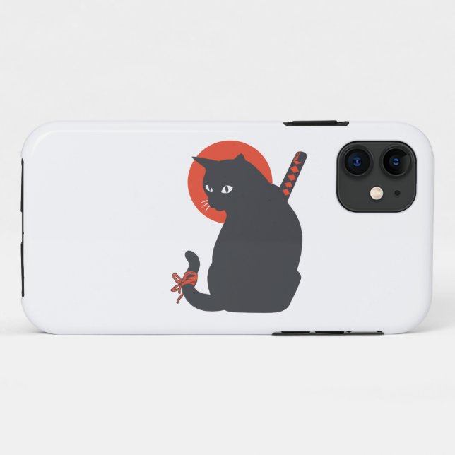 Coques Case-Mate iPhone Chats en guerrier Samurai - Choisir la couleur arr (Dos (Horizontal))