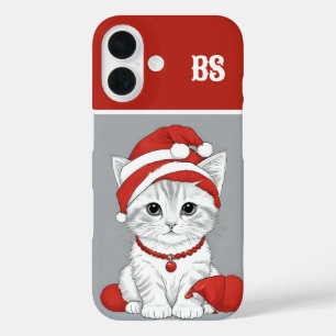 Coque Pour iPhone 16 Chats Festifs en costumes de Noël - Vibes de Noël