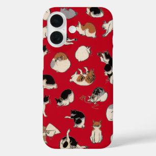 Coque Pour iPhone 16 Chats japonais (couleur variable)