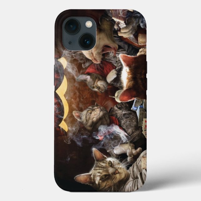 Coques Case-Mate iPhone Chats jouant au poker (Verso)