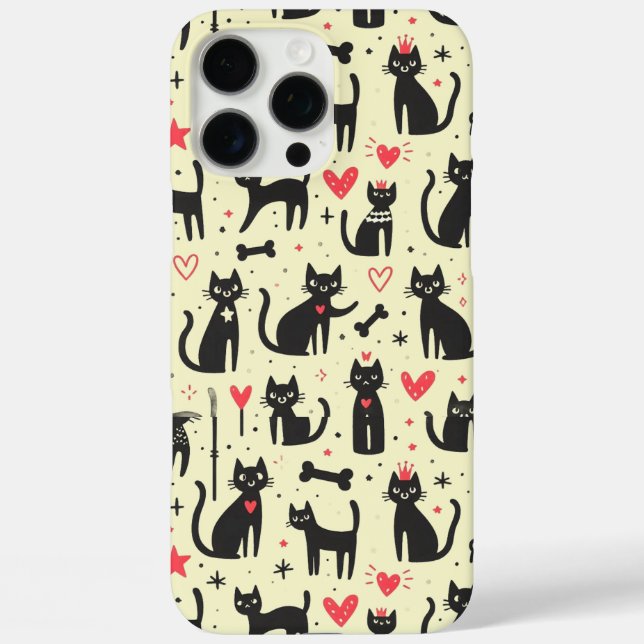 Coques Case-Mate iPhone Chats mignons en différentes positions (Verso)
