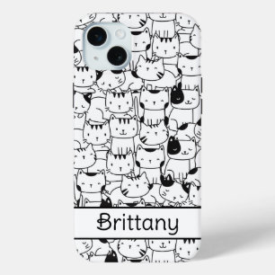 Coque Case-Mate iPhone Chats mignons noirs et blancs