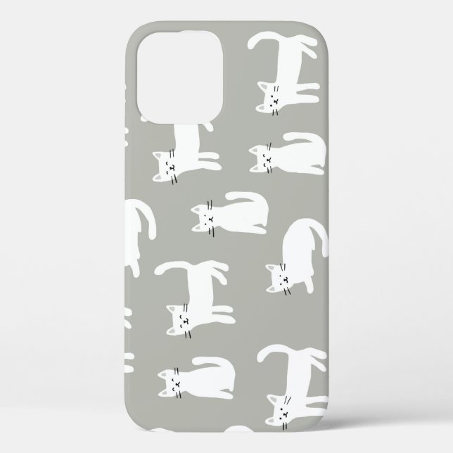 Coques Case-Mate iPhone Chats mignons sans couture motif, design ludique. (Verso)