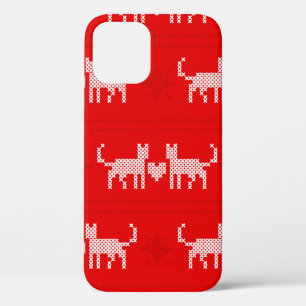 Case-Mate iPhone Case Chats motifs de Noël en croix amoureux de s